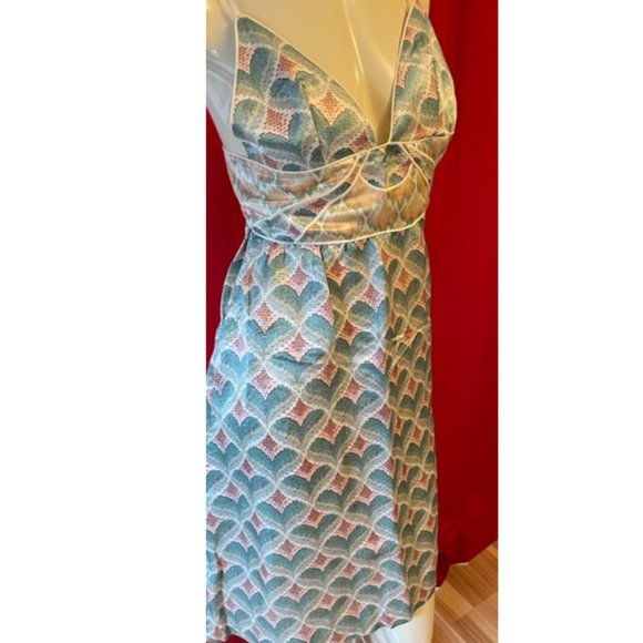 Cynthia Rowley Silk Blend Summer Cocktail Dress Size 0 - Picture 2 of 6